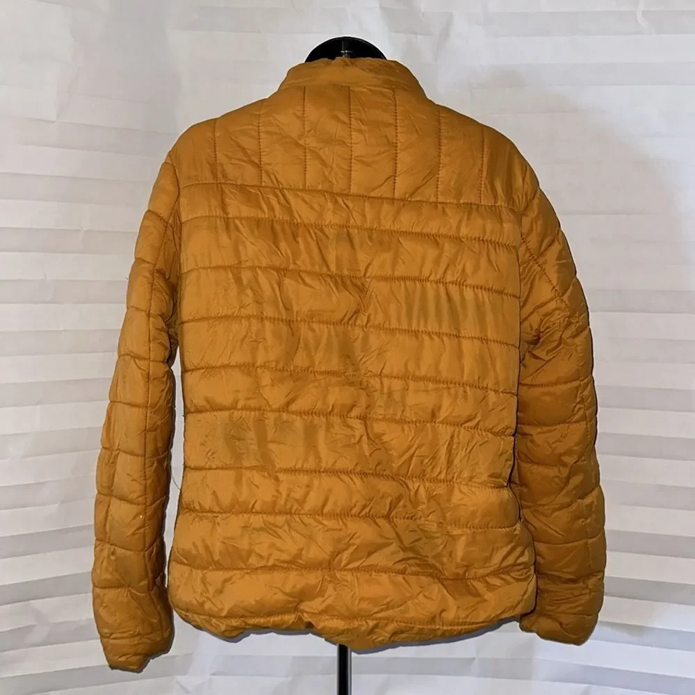 1 Sunset Lane Gold Puffer Jacket Women’s Size XL Quilted Winter Coat
